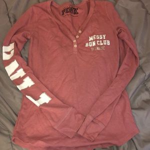 PINK pajama long sleeve